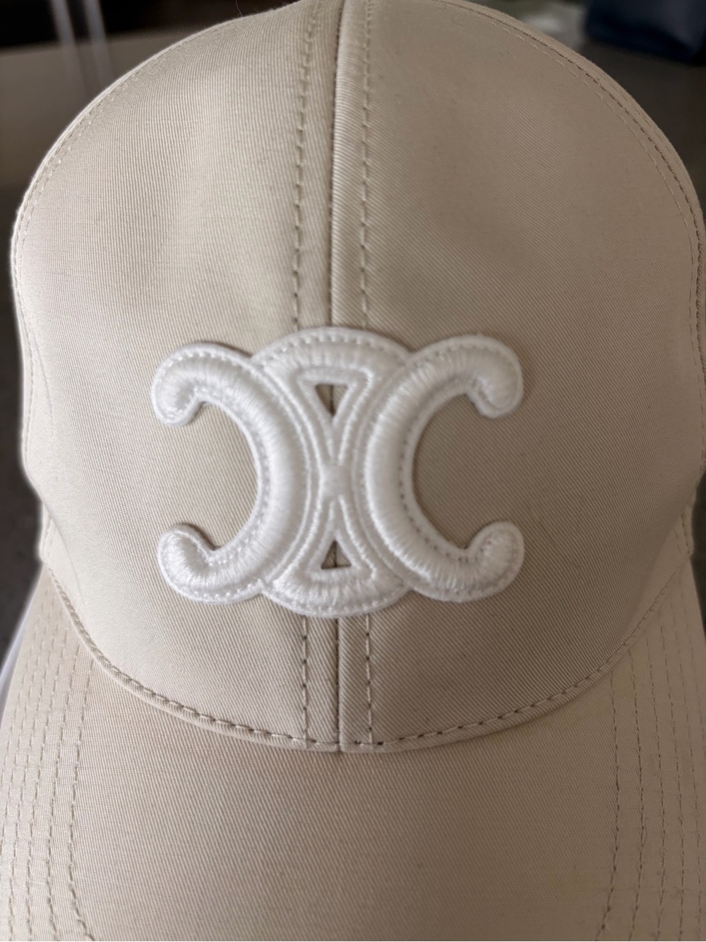 Celine Triomphe Cream Baseball Cap Authentic Size S - Picture 16 of 16